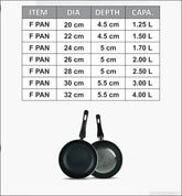 KLASSIC Round Frying Pan Metal Finish Fix Strong Wooden Handle with Lid